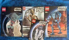 Vintage Lego Star Wars Manual Lot - Yoda 7194 C-3PO 8007 R2D2 8009 S Droid 8012