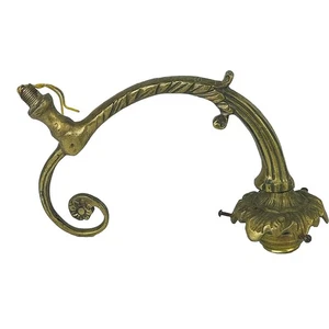 Antique Solid Brass Wall Sconce Lamp Light Swing Arm Vintage salvage - Picture 1 of 9