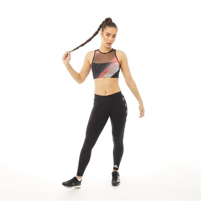 adidas womens Unleash Confidence Bra Top Black/White/Pink/Black X-Small - Image 1 of 3