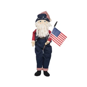 6" Old Glory Santa Patriotic 4th of July Figurine Decoration - Picture 1 of 3