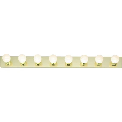 8 luces 48 pulgadas Tira de tocador metálica Foto 1 de 2