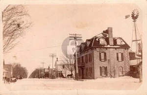 Burford Ontario Canada Street View General Store Hotel c1910 RPPC Postcard COPY - Picture 1 of 2