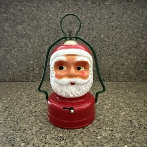 Vtg AAA Two Sided Santa Milk Glass Lantern Made in Japan Mid 20th Century Works - Picture 1 of 20