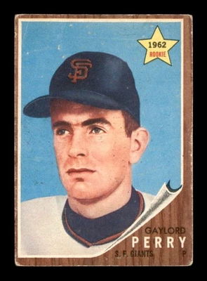 Gaylord Perry 1962 Topps #199 RC G/VG X3597621 Foto 1 de 3