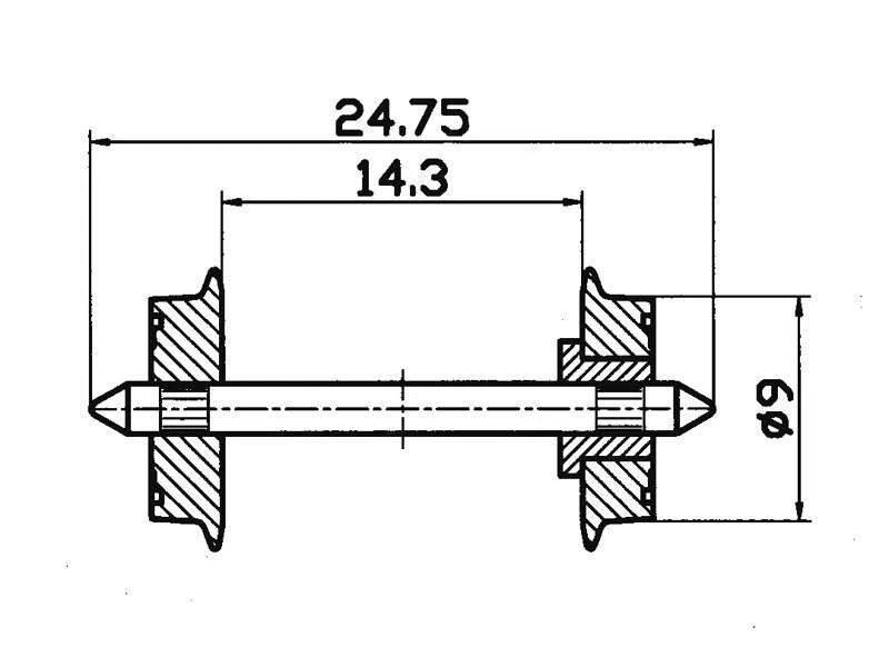 ROCO 40194 DC-NEM-Normradsatz einseitig isoliert 9mm H0 - Bild 1 von 1