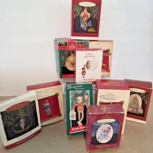 Hallmark Christmas Ornament Mixed Lot Years Themes - Picture 1 of 6