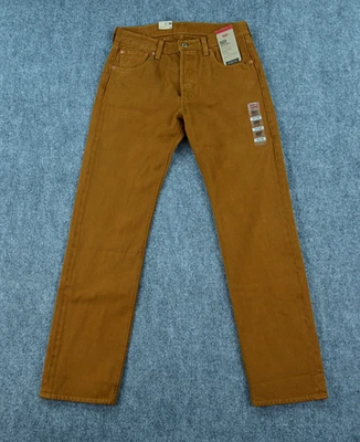 Levi's 501 Jeans Men's 30x32 Terracotta Denim Button Fly Straight Leg NWT - Image 1 of 4