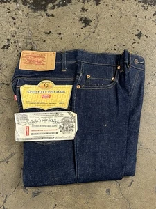 Vtg NOS 80s Levis 517 Saddleman Raw Denim Jeans 31 X 36 Bootcut USA Made NWT - Picture 1 of 5