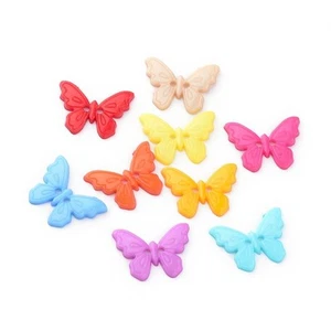 20 Butterfly Buttons Colorful Jewelry Making Sewing Supplies Assorted Lot 23mm - Picture 1 of 1