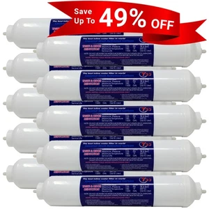 10" x 2" Post GAC Inline Filter w/ 1/4" OD Quick Connect Ends NSF (10 Pack) - Picture 1 of 6