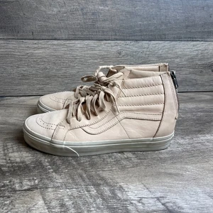 Vans Sk8-HI Reedición Unisex M9/W10.5 Zapatos de Skate Beige Cuero Tenis Atléticos - Imagen 1 de 10