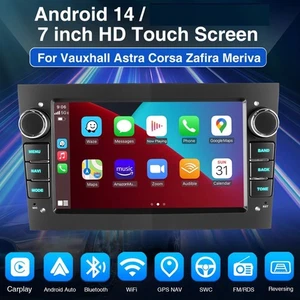 Radio de coche Android 14 Carplay GPS Navi para Opel Astra H Corsa C D Meriva Zafira B - Imagen 1 de 13