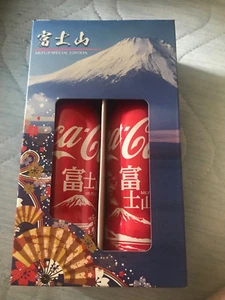Cola Japan 2018 250 ml. x2 BOX SET Halterung Fuji Paar Coca-Cola VERSIEGELT leer VOLL! - Bild 1 von 7