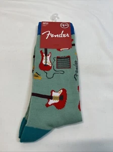 FENDER Electric Guitar Instrument Socks Licensed Music Novelty Men’s US 7-12 - Picture 1 of 5