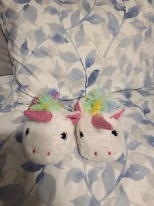 2-3 Girls Dan Dee Easy Slide On Unicorn comfort Slipper Rainbow Wonder Nation - Picture 1 of 3