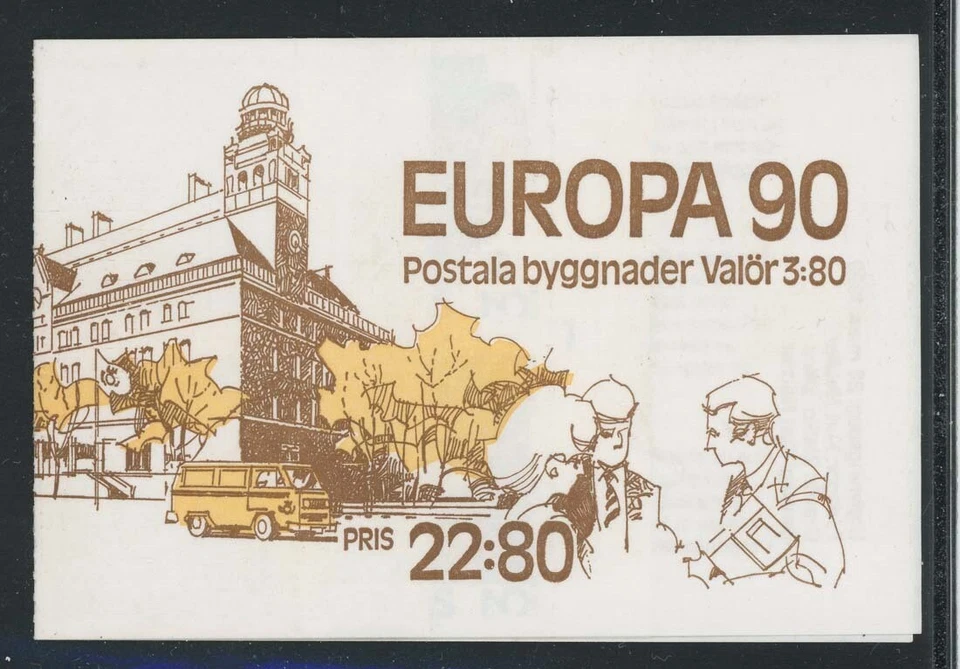 Sweden 1990 22.80Kr Europa Post Offices booklet Sc# 1812a NH - Image 1 of 1
