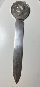 Christofle France apri lettere tono argento Napoleone Impereur lungo 9 pollici 4+ libbre - Foto 1 di 9