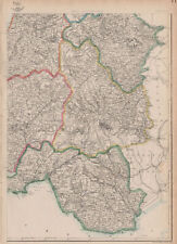 SOUTH WALES. Glamorganshire Brecknockshire Radnorshire. WELLER 1863 old map