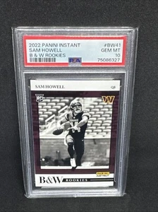 2022 Panini Instant NFL - Black and White Rookies #BW41 Sam Howell (RC) - PSA 10 - Picture 1 of 2