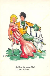 Postcard MARISTEN ILLUSTRATION Let's Pick the Roses of Life Today - Picture 1 of 2