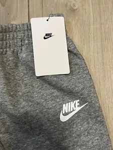 NWT Nike Toddler Boys Fleece Ribbed Cuff Jogger Sweat Pants 76L091 Gray Size 2T - Picture 1 of 6