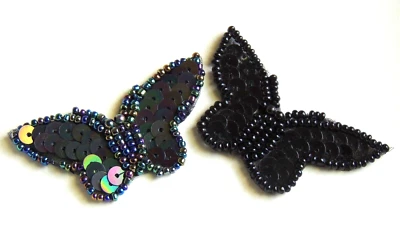 Apliques de mariposa con lentejuelas/cuentas 11-1 1/4-2 1/4" CBS610 Foto 1 de 4