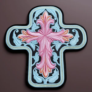 Christian Cross Patch Iron-on Applique, Love Jesus Christ, God, Religious  - Picture 1 of 16