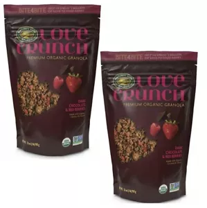 2 Packs Nature's Path Love Crunch Organic Dark Chocolate & Red Berries Granola - Picture 1 of 5