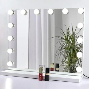 Puselo Hollywood Kosmetikspiegel mit Beleuchtung, großer Hollywoodspiegel mit USB-Ausgang - Bild 1 von 8