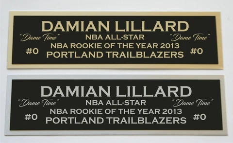 Damian Lillard nameplate for signed autographed basketball photo jersey or case Cover