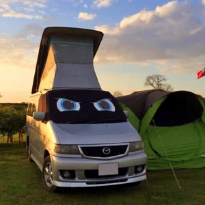Casa rodante Mazda Bongo cubierta de pantalla con ventana apagón furgoneta ciega cortina ojo azul enojado - Imagen 1 de 3