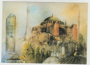 ISTANBUL , TURKEY, FOUR SEASONS HOTEL, A BIG SEIZE POST CARD, MINT, HAGHIA SOFIA - Picture 1 of 2
