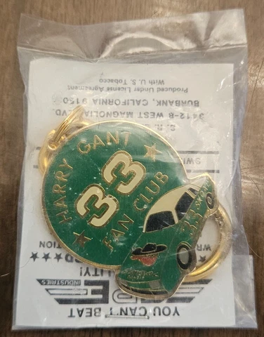 HARRY GANT FAN CLUB KEYCHAIN New NASCAR Skoal Bandit Racing 33 NOS ring Cover