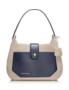 NWOT Defect Tory Burch Leather Ellen Colorblock Leather Satchel Handbag Hobo Bag - Picture 1 of 2