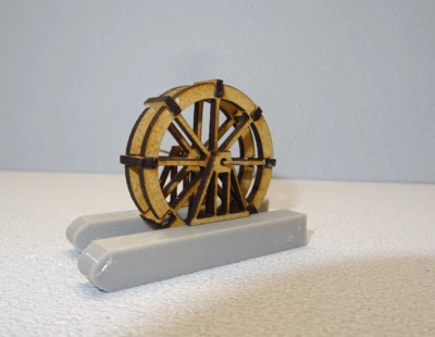 DIOPART3D Wassermühle Wasserrad Spur H0 1:87 Modellbau Diorama Bausatz