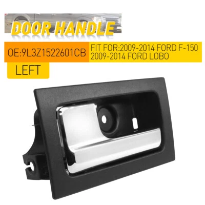 Manija de puerta interior del lado izquierdo del conductor delantera y trasera negra para Ford F150 2009-2014 Foto 1 de 4
