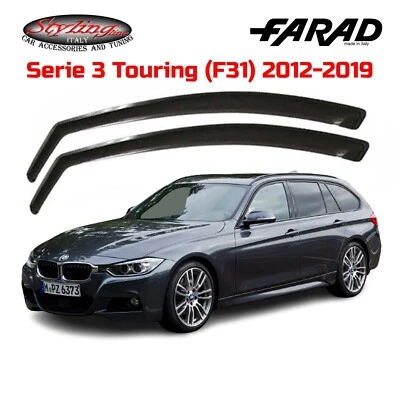 DEFLETTORI BMW SERIE 3 TOURING F31 (2012 2019) FARAD SET 2 ANTIVENTO FUME' 12610