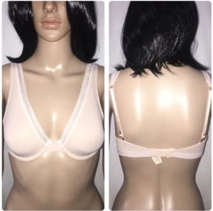 Nuevo Sujetador Victoria's Secret Bralette Sin Forrar Demi 32D Blanco Desnudo Envío Rápido M14 - Imagen 1 de 7