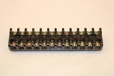NEW 600V 25A 12 Positions Double Row Screw Terminal Strip Block - Image 1 of 4