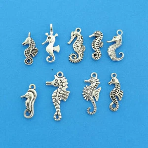 Seahorse Collection Antique Silver Tone 9 Different Charms - COL440H - Picture 1 of 1