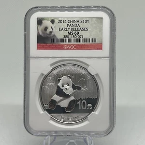 2014 10Y China 1 oz Silver Panda NGC MS 69 | Early Releases Uncirculated UNC BU - Picture 1 of 5