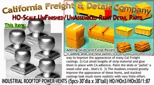 INDUSTRIAL ROOFTOP VENTS (5pcs) Scale Model Masterpieces HO/HOn30 pab5501 - Imagen 1 de 12