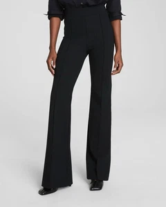 SPANX 20252Q Perfect Hi Rise Flare in Black Knit Ponte Pants Size Small - Picture 1 of 9