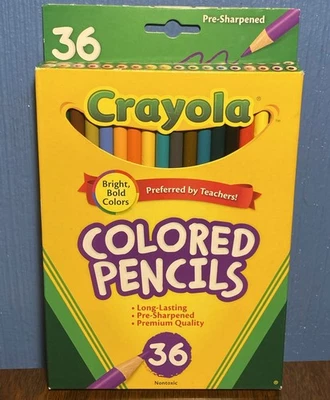 Paquete de 36 lápices de colores Crayola - Juego de lápices para niños, regreso al cole, 2014 NUEVO NOS Foto 1 de 4