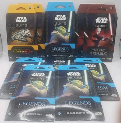 Lot of 10 Star Wars Unlimited Mixed Sleeved Booster Pack Lot (TCG) [Brand New] - Image 1 of 3