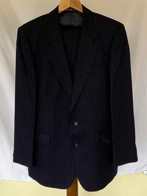 Vintage Stafford made in England navy w/red pin stripe suit - 2 piece 100% wool - Image 1 of 4