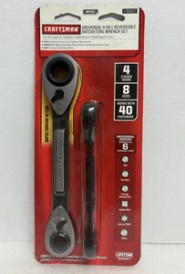 Craftsman 2pz 4-IN-1 Metrica Universale Cricchetto Reversibile Scatola Chiave Fine 35307 - Foto 1 di 6