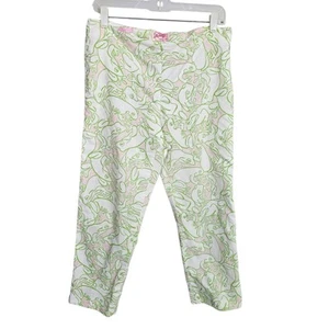 Lilly Pulitzer Damen 8 grün Lilly's Pad Frog Resort Fit Caprihose Freizeit - Bild 1 von 11