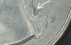 2021 Washington Crossing Delaware Quarter Die Chip US Coin 25c - Picture 1 of 4