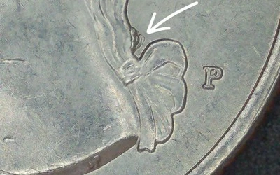 2021 Washington Crossing Delaware Quarter Die Chip US Coin 25c - Image 1 of 4